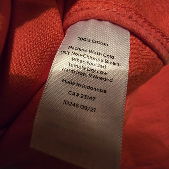Talbots 100% Cotton Jacket Womens Plus 1X Orange Fall Autumn Pockets Classic EUC - Picture 6 of 12